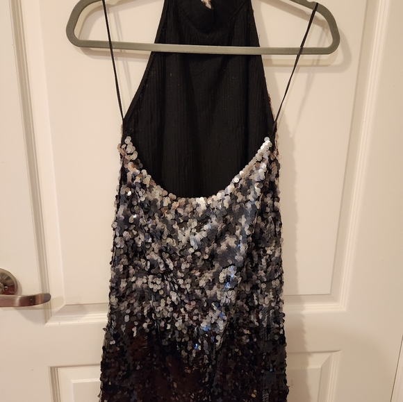 NEW! Zara Sequin Halter Dress Small - Picture 4 of 6